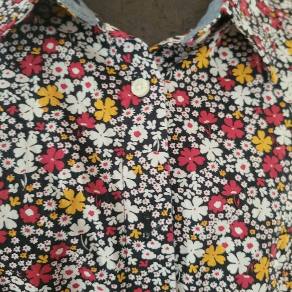 Tommy Hilfiger Womens Floral Button-Up Shirt Multicolor Long Sleeve 1X - Picture 3 of 4
